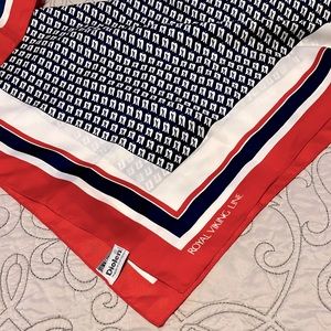 Vintage ROYAL VIKING LINE 1970s Scarf. Cruise ship transportation Collection